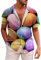 ETHKIA Hemd Herren Knopfleiste Herren-Kurzarm-Freizeithemd mit Osterei-Aufdruck für Frühling Sommer Business Hemd Herren (Purple, XXL)