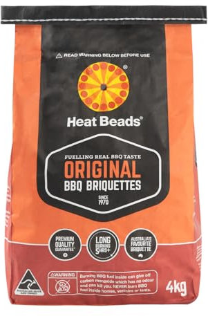 Heat Beads BBQ Briquettes 4 KG – Long Lasting Charcoal for BBQs – Barbecue Charcoal Briquettes