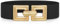 WHIPPY Damen Breiter Elastischer Taillengürtel Stretchy Gürtel für Kleid dehnbarer Hüftgürtel Mode Quadratischer Gold Schnalle,Schwarz 100cm