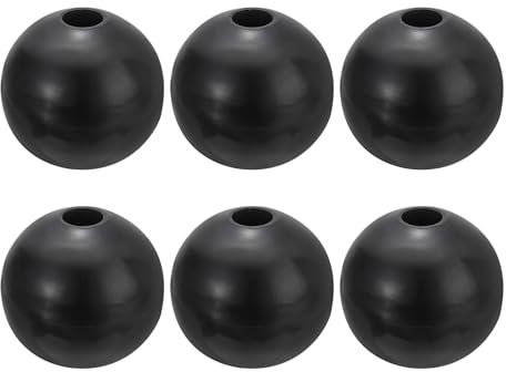 PATIKIL Cable Ball Stopper, 6pcs Gym Machine Accessories for Cable Fitness Equipment Nylon Wire Rope Port Joint Replacement Parts for Home Gym Machine,Black