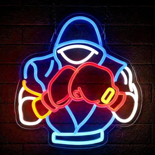 Box-Neonschild, LED-Licht, USB-betrieben, dimmbar, Wanddekoration, Geschenk für Bar, Spielzimmer, Männerhöhle, Schlafzimmer, Garage, Dekoration, 36,6 x 33,5 cm