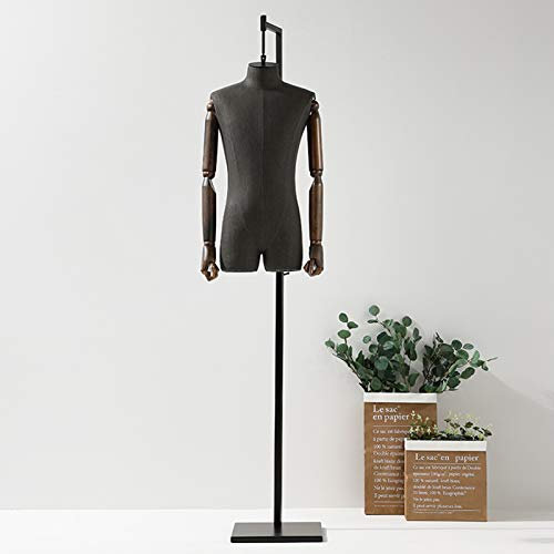 asdchZen Schaufensterpuppe, Schaufensterpuppenkörper Aus Fiberglas, Weibliche/Männliche Schaufensterpuppe, Modische Schneiderbüste Für Den Einzelhandel Mit Kleidung, 2,Blac,Male,B