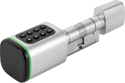 VonVVer Elektronisches Türschloss Haustür für Türen von 35-45mm Dicke Tür-Schließzylinder Haustür mit Zahlencode (Weiß)