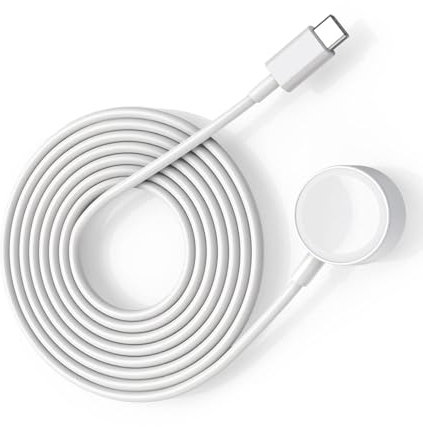 i-Watch Series 9 8 7 6 5 4 3 2 SE Ultra 2 1-2024 Upgraded Version - Wireless Fast Charger, USB-C Magnetic, Portable Charging Cable (1m), White