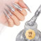 MIZHSE Glitter Nail Polish, 15 ml Silver Holographic Polish Shining Shine Quick Dry Long Lasting No Need UV Lamp For DIY Nail Art At Home Salon Manicure