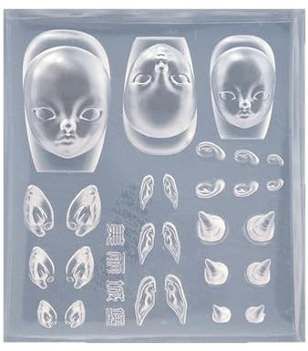Silikon Nagel Stamping Platte Nagel Carving Formen Teufel Hörner Stamping Art Formen Silikon