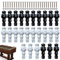 Soccer Player Set, Foosball Game Figures, Table Football Men, Small Doll Figures, Foosball Replacement Men, 2 Colors Set of 26x Complete Soccer Player Set for Football Machine Accessories
