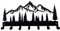 RUNZE765Z Porte Manteau Mural 7 Crochets Organisateur de clés Crochet Montagne forêt Forme métal Porte-clés entrée Couloir Cuisine for Support de décoration Murale Porte Serviette Salle de Bain