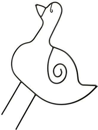 Yardwe Blumen-klettergerüst Metallrahmen Tier-förmiges Gestell Gans-Design Sichere Pflanzenstütze Eisenmaterial