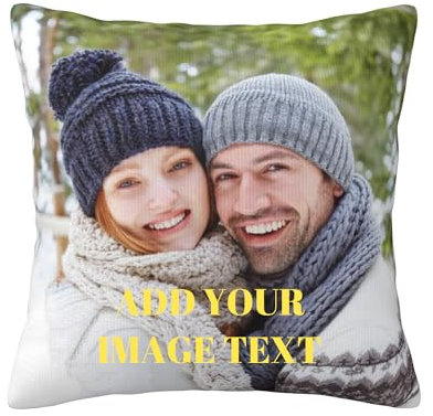 Cuscino Foto Personalizzato, Cuscino Personalizzato con Foto e Scritte, Stampa Doppia Faccia(40 * 40cm),per Compleanno, Festa Della Mamma, Natale, Regali Commemorativi per la Famiglia