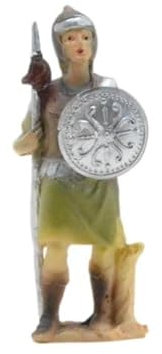 T2 Soldat Bellenfigur - römische Generalfigur, Soldat, Krippenzubehör, Gladiator, Figur aus Harz, 11 cm