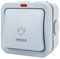 IP66 Waterproof Dustproof Outdoor Light Switch/Door Bell With Night Light 220V~250V Installation (door bell)