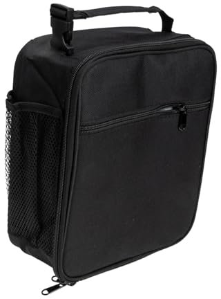 TIDTALEO Borsa Termica Per Pranzo Contenitore Isolante Per Alimenti Borsa Da Picnic Oxford Con Rivestimento Nero