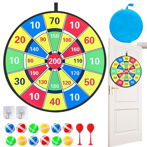 Partys Dart Brettspiele, Dart Board für Partys,Doppelseitige lustige Jungs Dartboard-Spiel | Kid Indoor Outdoor -Spielzeug mit klebrigem Ball und Darts für Schule, Reisen oder Camping