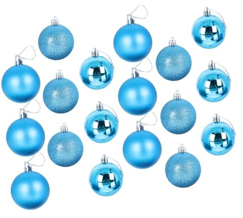 18 Stücke Kreative Weihnachtsbaum Dekorative Weihnachten Galvanik 6 cm See/türkis PVC Für Weihnachten