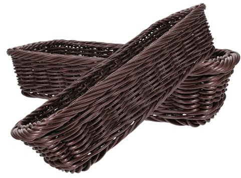 Alipis 2stücke Geflochtener Korb Für Besteck Gewürzdosen Kleinigkeiten Aus Hochwertigem Kunststoff Handgefertigt Für Küche Esszimmer Als Aufbewahrungslösung