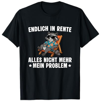 Rente Waschbär im Liegestuhl - Rentner T-Shirt