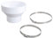 Ducting Reducer, 150mm to 100mm/6 to 4 inch Extractor Fan Reducer, Duct Pipe Reduction Connector mit 2 Stainless Hose Clips(91-114mm,141-165mm) Joint Duct Pipe Connector Adaptor