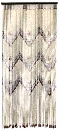 Acomoda Textil – Cortina para Puerta de Madera 90x195 cm para Terraza, Jardín, Balcón y Patio. Panel con Barra Resistente Interior y Exterior Antimoscas e Insectos de Facil Instalación. (Kato)