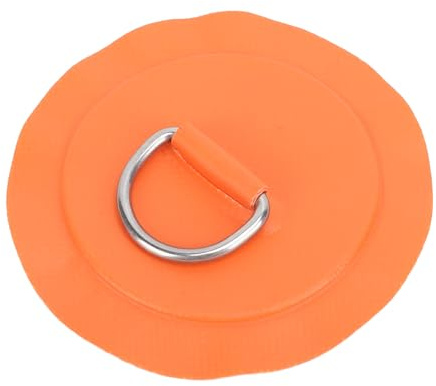 Ejoyous D Ring Patch Boat D Ringkissen Kreisförmiger -Ring für Aufblasbare Bootskajak Beiboot mit Edelstahl -PVC Material für Sichere Seilbefestigung (ORANGE)