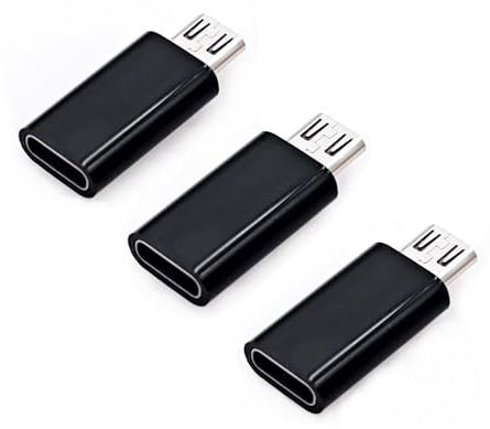 JZK 3X USB Typ C auf Micro USB Adapter, Micro USB Stecker auf USB C Buchse OTG Adapter Konverter für Samsung Galaxy S7/S6/S5/S4/S3, für Note 5/4/3, für Android Telefone, Tablet