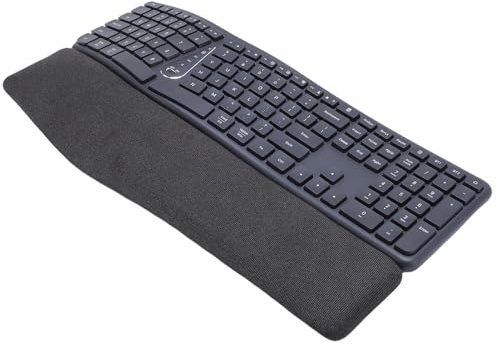 Asixxsix Clavier Ergonomique sans Fil, Conception divisée avec Repose-Poignet rembourré, connectivité Bluetooth et 2,4 GHz, pour Mac et Ordinateur Portable.