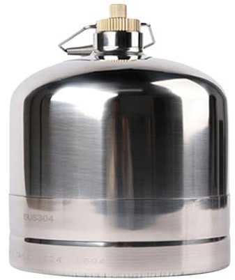 Bidon de carburant de camping vide rechargeable pour barbecue à gaz, cuisine en plein air, argent, 2,2 l