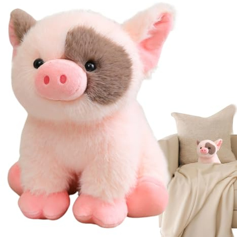 Generisch Schwein Plüschtier, Süße Rosa Schweine Plüschpuppe 20cm, Kuschelig Weiches Stofftier Wurfkissen Geschenk Für Kinder Und Erwachsene