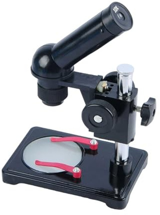Labor-Mikroskop-Lupe, 20-facher Zoom, Metall, 55 mm, Arbeitsabstand für wissenschaftliche Labor, biologische Experimente, Metall