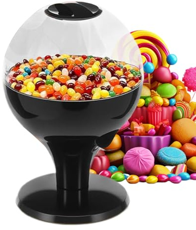 Candy Machine Dispenser - Automatic Holder, Candy Dispenser Countertop | for Office Home Countertop Kids Snack Food Bean Nut Vending Halloween Christmas