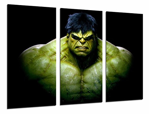 Wandbild - Hulk, Superheld, komisch, 97 x 62 cm, Holzdruck - XXL Format - Kunstdruck, ref.26630