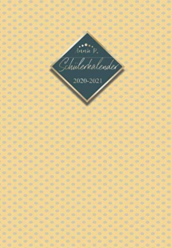 Schülerkalender 2020 / 2021: Schulplaner von August 2020 bis Juli 2021 / Praktischer Schülertimer zum notieren, planen und organisieren aller ... für das Schuljahr 20/21 Motiv Gelb Punkte