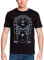 Elbenwald T-Shirt mit großem Türen von Durin Frontprint und Glow in The Dark Effekt für Herr der Ringe Fans Herrenshirt Baumwolle schwarz - L