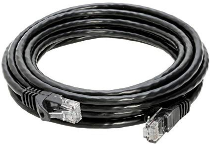 Cat6 2M Network Ethernet Patch Cable, 550Mhz Internet Wire, Compatible with PC, Laptop, Modem, Router, TVs, Printer Cord, Consoles for Home and Office, Black