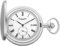 Eichmüller Edelstahl Savonnette Taschenuhr Silber mit dezentraler Sekundenanzeige und Datum