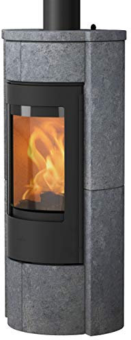 Lotus LO-920 Prestige M Kaminofen Schwarz/Speckstein, Rauchabgang oben/A+