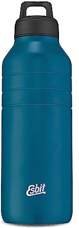 Esbit Trinkflasche Majoris - Edelstahl Trinkflasche mit praktischem Loop Verschluss - 1000 ml in Polar Blue