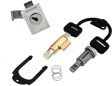 TRIS SERRATURA BLOCCASTERZO BAULETTO SELLA COMPATIBILE CON PIAGGIO VESPA PX P 125 X 1981 7 PZ BLOCCA STERZO