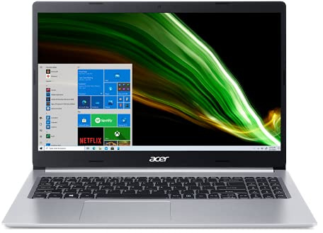 acer Aspire 5 A515-45-R1YC Laptop delgada | IPS Full HD de 15.6 pulgadas | Procesador móvil AMD Ryzen 5 5500U Hexa-Core | DDR4 de 8 GB | SSD NVMe de 256 GB | WiFi 6 | KB retroiluminado | Windows 10