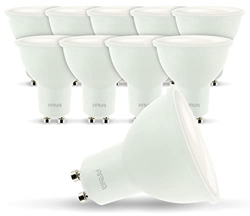 Lot d'Ampoules SPOTS LED GU10 PAR16 (Blanc Naturel, X10 GU10 7W)