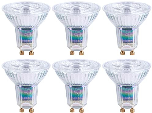NCC-Licht 6x LED Lampe PAR16 Reflektor GU10 6,5W 570lm Neutralweiß 4000K | Premium LED Reflektor aus Glas, ersetzt 60 Glühlampe, Abstrahlwinkel 36° für Akzent- und Spotbeleuchtung