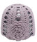 ZLYC Damen Mädchen Mütze Handgemachte Sommermütze Strickmütze, Violette Blume., One Size