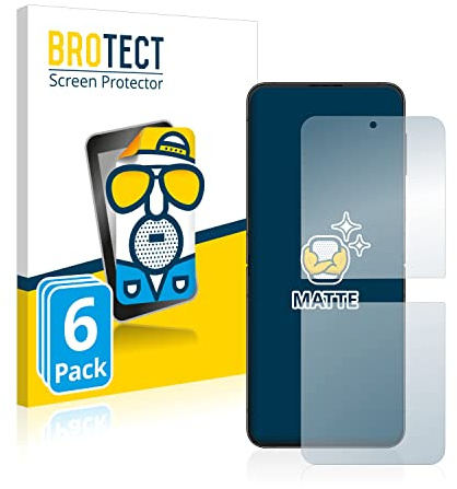 BROTECT Schutzfolie für Samsung Galaxy Z Flip 4 | 6 Stück Entspiegelnder Displayschutz Made in Germany Matte Displayschutz-Folie Anti-Reflex Anti-Fingerprint Einfache Montage