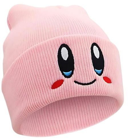 JILANI HANDICRAFT - Kirby Beanie Adulto Taglia Anime Cappello Accessorio Kawaii, Medio-Grande, Rosa, M