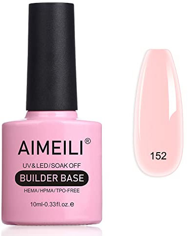 AIMEILI 8 en 1 Gel Base y Constructor en una Botella - Capa Base UV LED de Extensión de Uñas Rápido - (152) 10ml