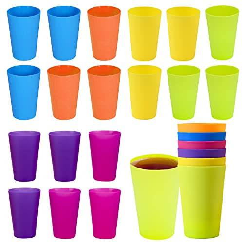 24 Pièces Gobelets Plastiques Réutilisables, 250 ml Gobelet Plastique Reutilisable Anniversaire Enfant, Gobelets Plastique Convient pour Anniversaire Fête Rassemblement Pique