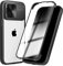 SharkProten Case Design for iPhone 11 Pro Max, 360° Full Body Protection Case with Slide Camera Cover Shockproof Bumper Slim Clear Back Phone Cover, Black