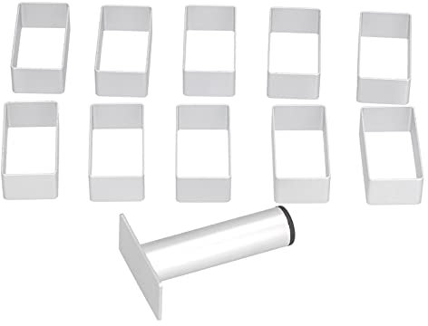 Moules à Gâteaux En Acier Inoxydable, Moules De Cuisson De Cuisine, Idéaux Pour Faire des Gâteaux, des Biscuits Et de la Cuisson De Fondants(Large rectangle)