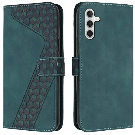 OKZone Coque pour Samsung Galaxy M14 5G, Etui Protection Housse Premium en Cuir PU Portefeuille Étui Téléphone [Fermoir Magnétique] [Fentes pour Cartes] Flip Case pour Samsung Galaxy M14 5G（Vert