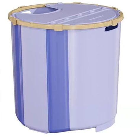 WHYATT Baignoire Twistshake, Baignoire Pliable, Baignoire a Glace Chaude Autoportante avec Mousse Thermique Épaissie pour MaintenirlLa Température (Color : Purple)